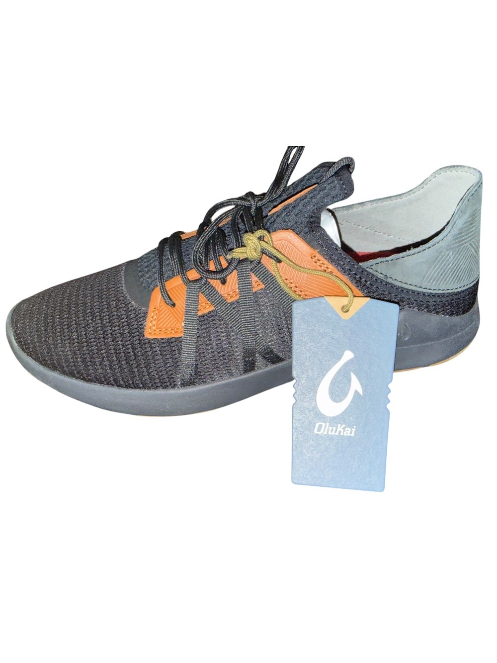 OluKai Mio Li Sneakers Men’s  Lava Rock Black Brown Athletic Comfort Shoes NWT